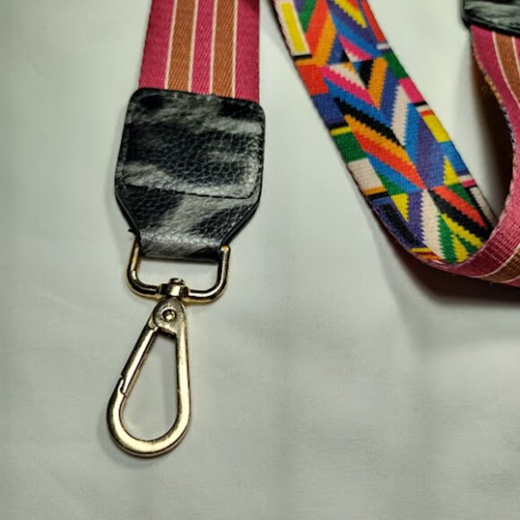 Non-Adjustable Detachable Replacement Crossbody Bag Strap Gold Metal Colorful - Picture 2 of 7